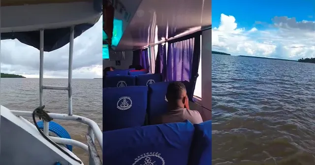 Imagem ilustrativa da notícia Vídeo: Lancha com passageiros fica à deriva entre Belém e Salvaterra