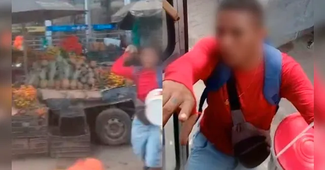 Imagem ilustrativa da notícia Ambulante apedreja ônibus após ter venda barrada dentro do veículo em Belém