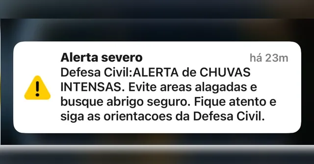 Imagem ilustrativa da notícia Atenção! Defesa Civil emite alerta para chuvas intensas em Belém