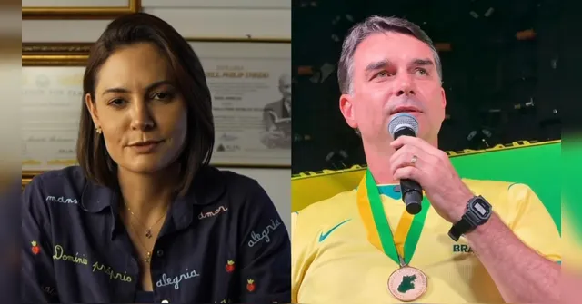 Imagem ilustrativa da notícia Michelle acredita que escândalos vão abalar Flávio Bolsonaro, diz jornalista