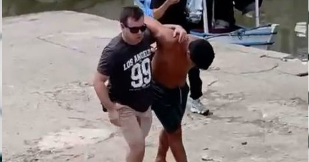 Suspeito tentou fugir em outra embarcação, mas foi encontrado pela polícia