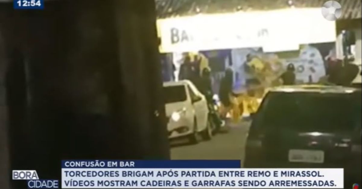 Uma confusão entre torcedores terminou em correria e cenas de violência após a partida entre Remo e Mirassol.