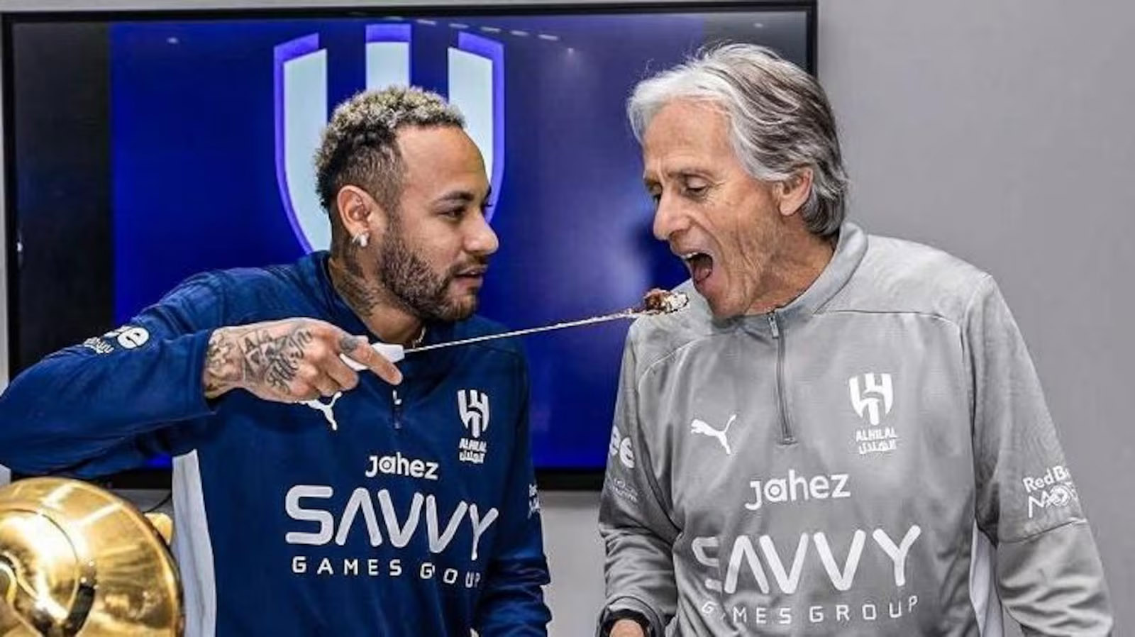 Jorge Jesus e Neymar trabalharam juntos no Al-Hilal entre agosto de 2023 e janeiro de 2025.