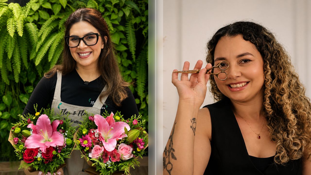 Conheça a histórias de desafios e superação das empreendedoras Monique Elma, proprietária de uma floricultura, e Fatiane Gaia, proprietária de um salão de beleza