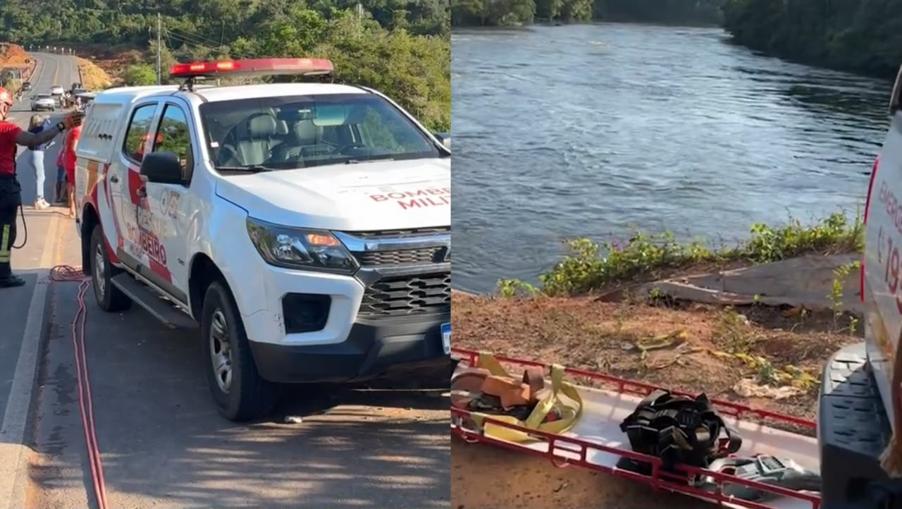 Ônibus cai de ponte na PA-370 entre Santarém e Uruará, deixando ocupantes desaparecidos; Corpo de Bombeiros realiza buscas.