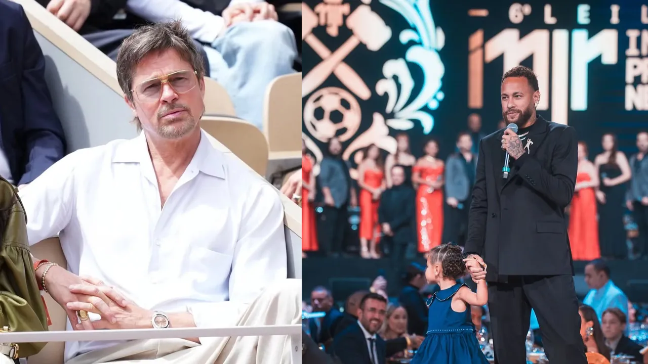 Brad Pitt disse que se disponibiliza a ensinar Neymar a atuar melhor na hora de cavar falta
