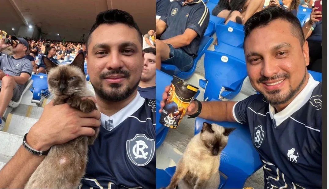 A gata Leonina se tornou a atração da partida entre Remo e Atlético-MG.