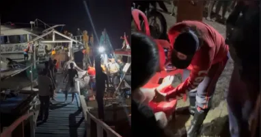 Lancha afundou na Baía do Marajó após apresentar problemas mecânicos, mas todos os ocupantes foram resgatados com vida.