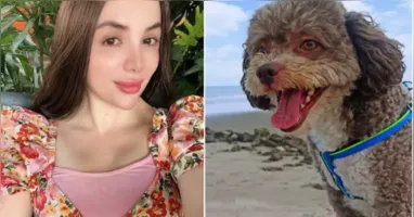 Lenny Fernández morreu durante o terremoto na Colômbia ao tentar proteger o cachorro Salomón. O animal foi encontrado vivo sob o corpo dela entre os escombros e recebeu atendimento após o resgate.