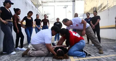 Cruz Vermelha Brasileira Pará realiza treinamentos para voluntários que atuarão durante o Círio 2026, em Belém.