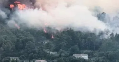 Cerca de 1.200 pessoas foram retiradas de um acampamento por causa de incêndios florestais no norte da França.