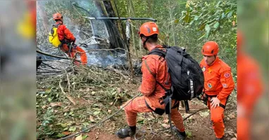 A aeronave foi localizada pela equipe do Grupamento de Operações Aéreas, também do Corpo de Bombeiros.