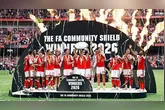 O Arsenal goleia o Manchester City por 3 a 0 e conquista a Supercopa da Inglaterra, alcançando o 17º título na competição.