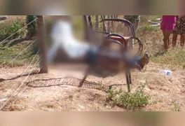 Policiais isolaram a área da fazenda no distrito de Vila Mandi onde o homicídio foi registrado.