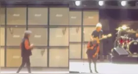 AC/DC passou por um momento de tensão em Las Vegas após a falha de um canhão cenográfico que quase atingiu o vocalista Brian Johnson durante o show.