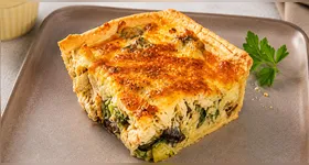 Torta de frango com espinafre