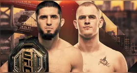 Islam Makhachev faz a primeira defesa do cinturão dos meio-médios no UFC 330, neste sábado (15).