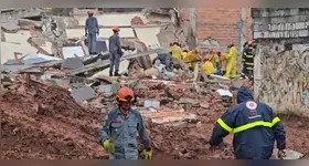 Desabamento de edifício residencial na Rua Jorge Amado, em São Bernardo do Campo.
