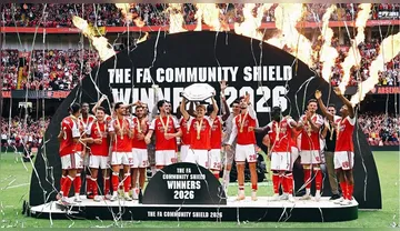 Imagem ilustrativa da imagem Arsenal goleia Manchester City e conquista Supercopa da Inglaterra