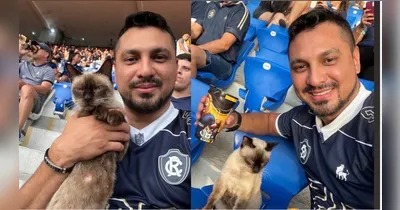 A gata Leonina se tornou a atração da partida entre Remo e Atlético-MG.
