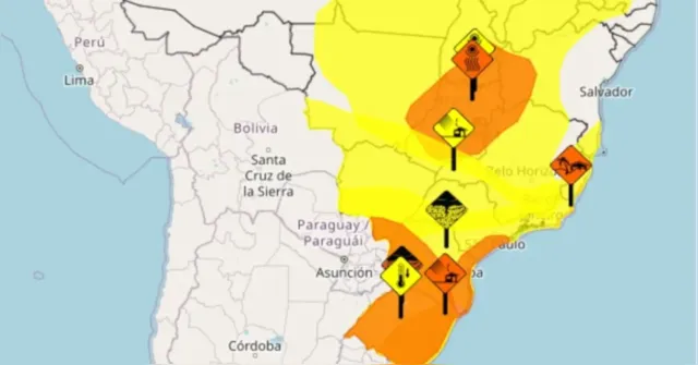 Imagem ilustrativa da notícia Inmet alerta para vendavais de até 100 km/h em 11 estados; saiba quais
