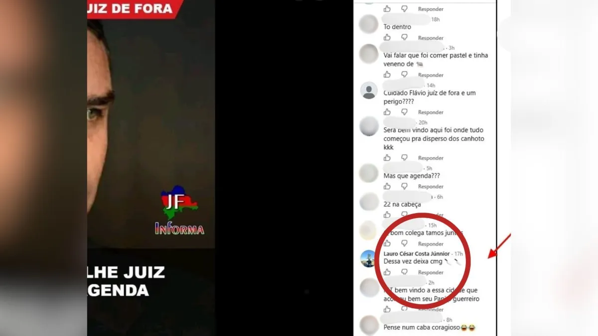 O comentário foi feito em uma rede social em referência a facada que Jair Bolsonaro levou em 2018.