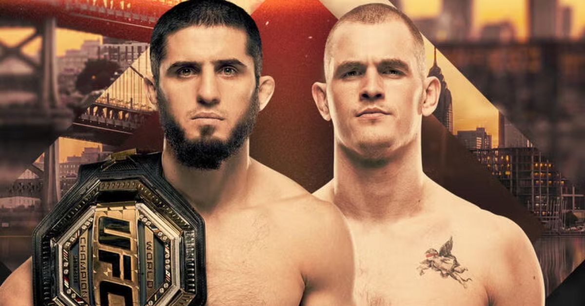 Islam Makhachev faz a primeira defesa do cinturão dos meio-médios no UFC 330, neste sábado (15).