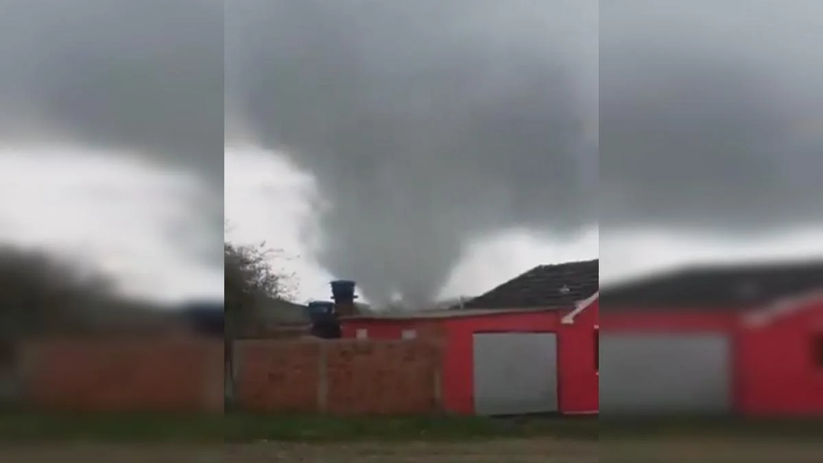 Tornado é registrado entre Pedro Osório e Pelotas, no Rio Grande do Sul, durante a passagem de um forte sistema de instabilidade associado ao ciclone-bomba.