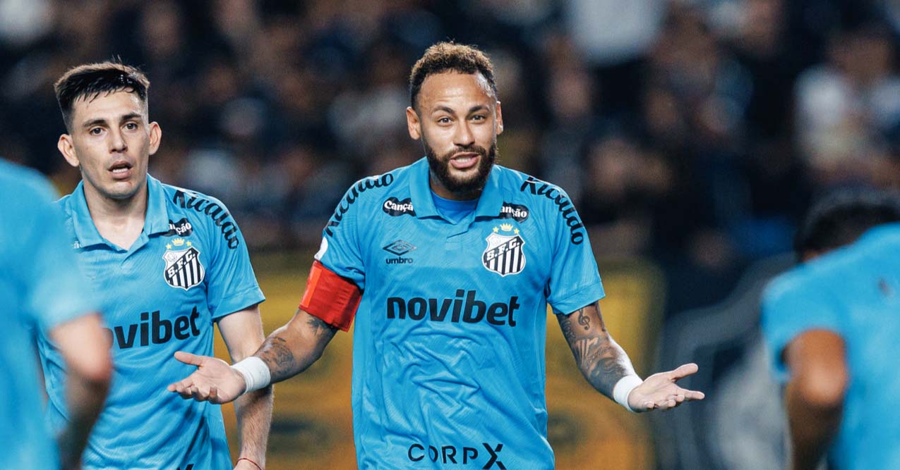 Neymar se envolve em discussão após jogo contra o CLube do Remo, em Belém.