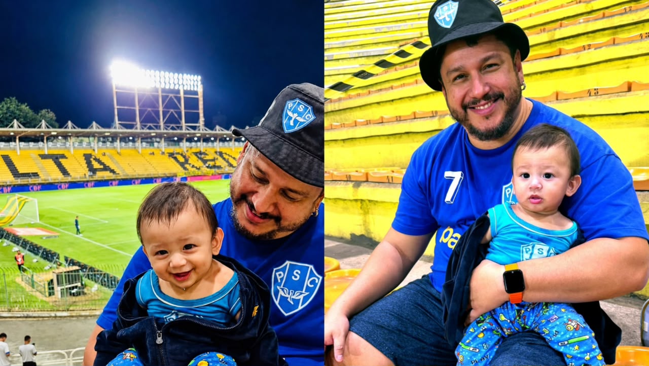 O ator paraense Phellipe Marques, mesmo morando no Rio de Janeiro, nunca deixou de lado o amor pelo Paysandu, repassando para seu filho.