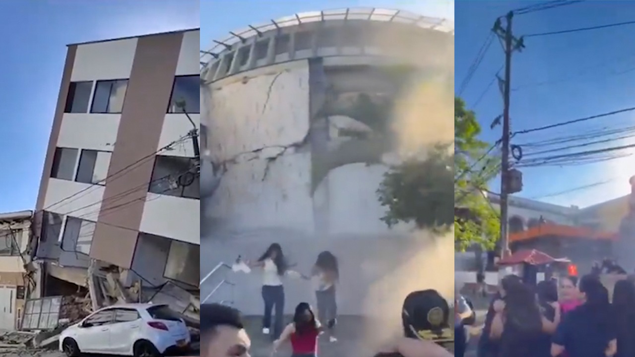Imagens do terremoto na Colômbia.