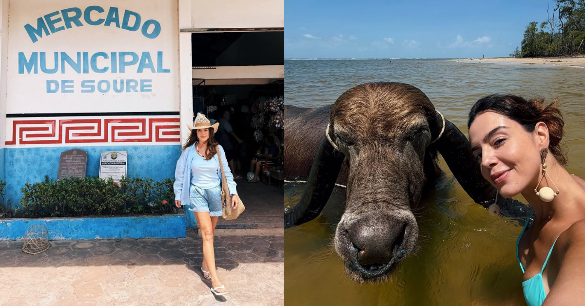 Giovanna Lancellotti se encanta com Soure, no Marajó, durante visita que reuniu natureza, cultura, gastronomia e experiências com a comunidade paraense.