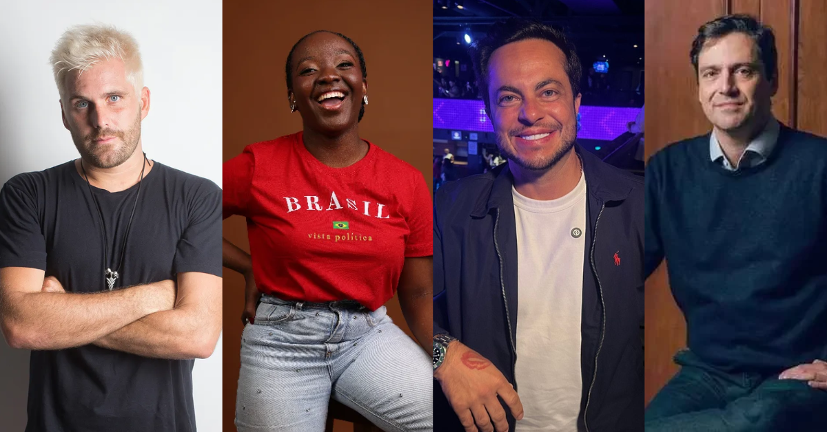 Da esquerda para direita: Thiago Gagliasso, Ana Elisa, Thammy Miranda e Luiz Philippe de Orleans e Bragança.