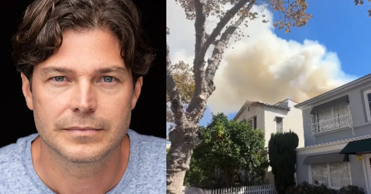 Erik Marmo teve a casa atingida por um incêndio em Beverly Hills, nos Estados Unidos; ator e família receberam apoio da comunidade após perderem pertences.
