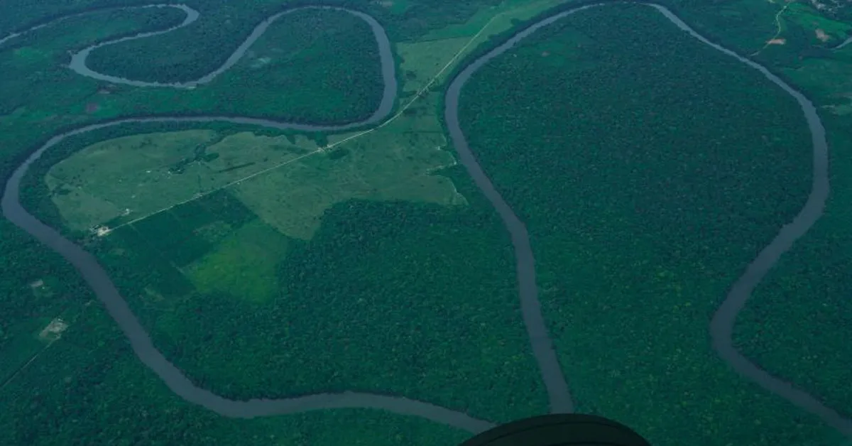 Vista aérea do município de Jacundá: taxa anual de área desmatada do Estado acumula redução de 78,4% entre 2021 e 2026
