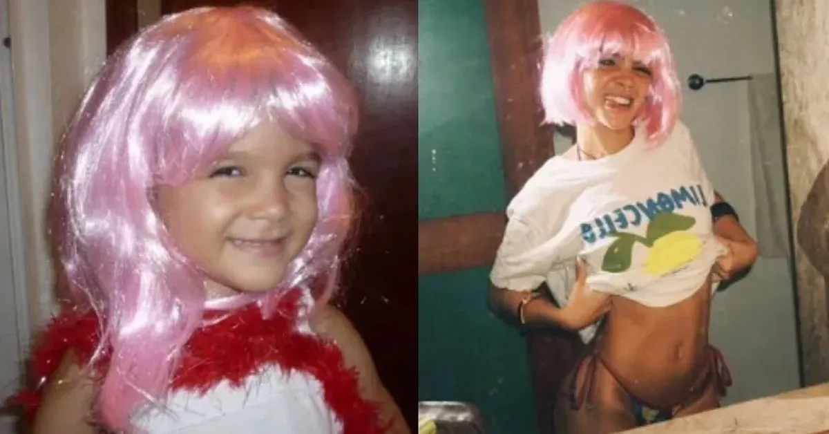 A comparação entre as duas fotografias foi uma forma descontraída de celebrar a data