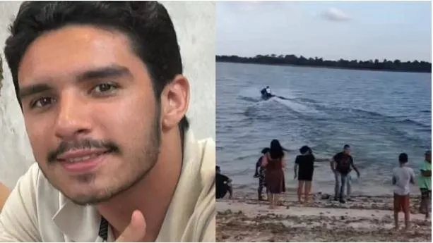 Guilherme, de 19 anos, desapareceu após cair de moto aquática; mergulhadores do Corpo de Bombeiros buscam na região de Tucuruí, PA.