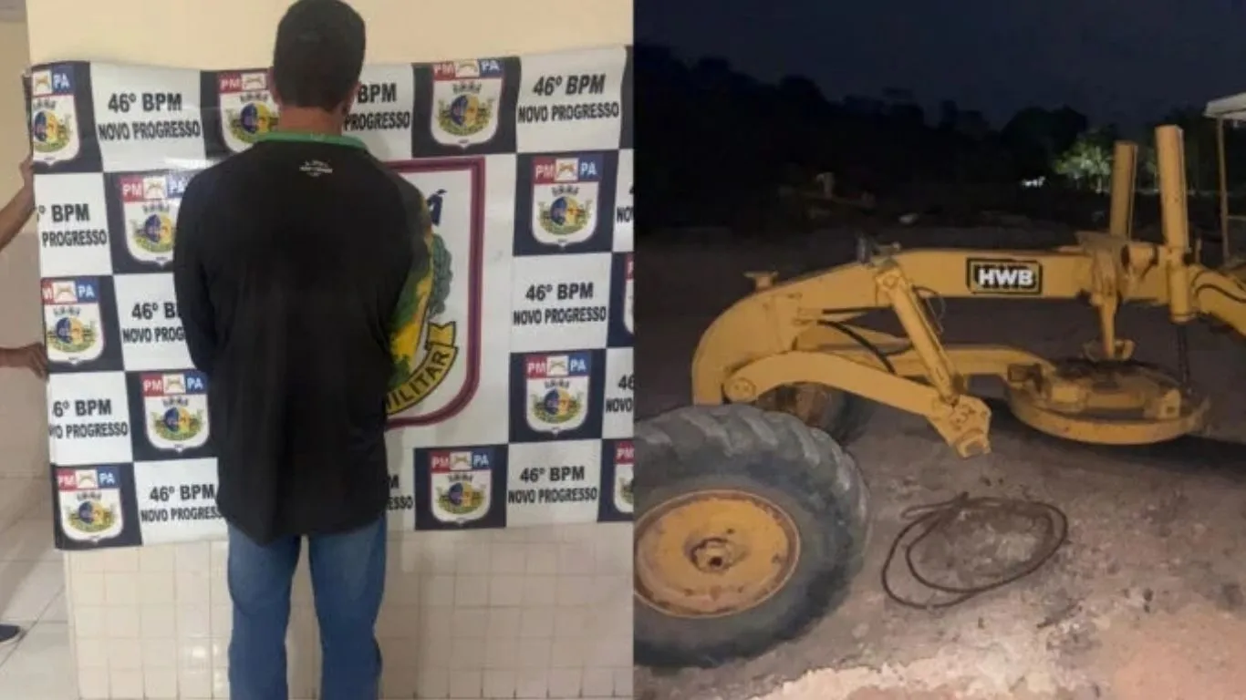 Equipamento foi localizado pela Polícia Militar em uma propriedade rural de Novo Progresso após rastreador indicar a localização