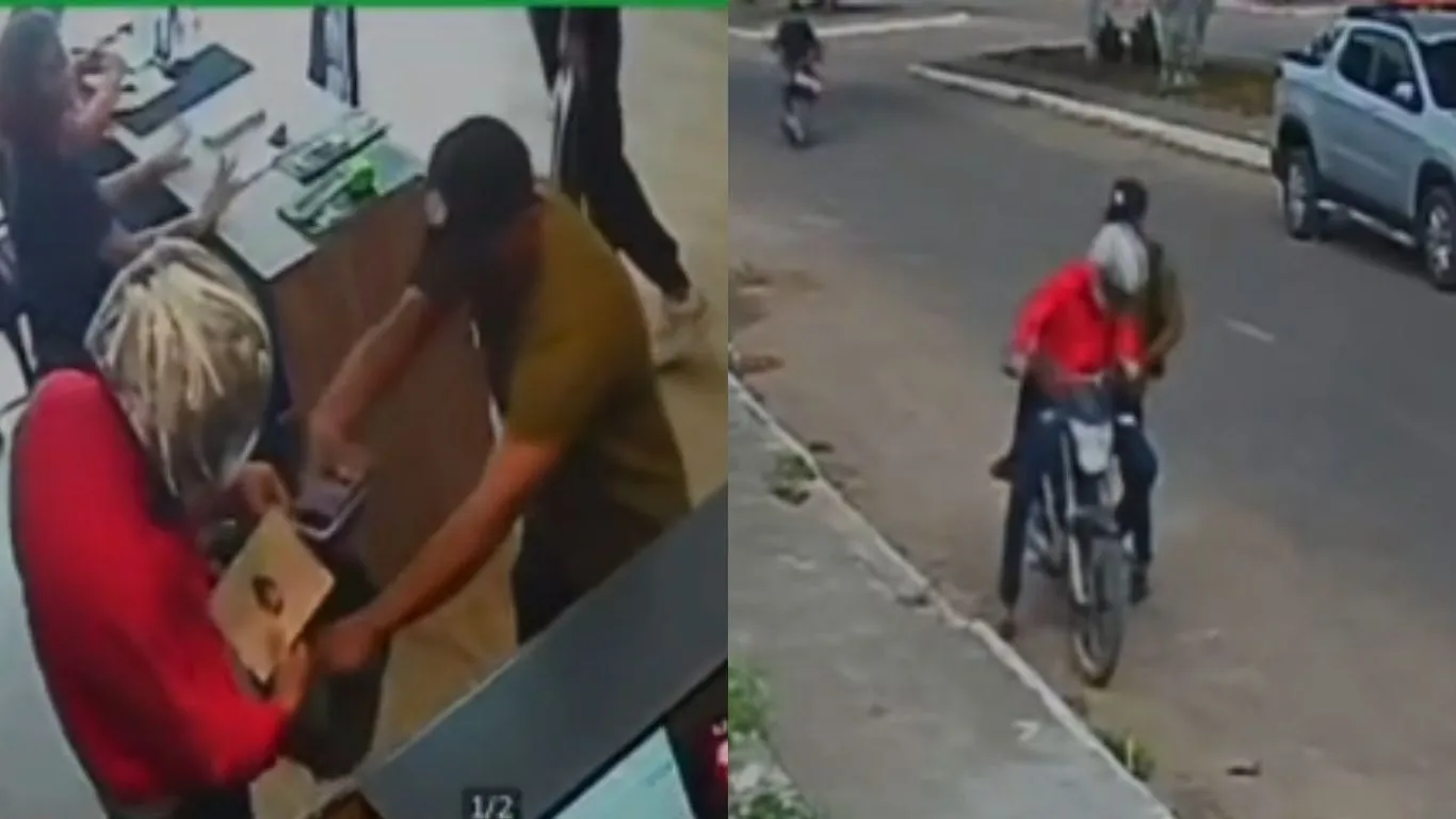 Ação criminosa ocorreu na manhã de quinta-feira (10); câmeras de segurança registraram os suspeitos e a Polícia Civil investiga o caso.