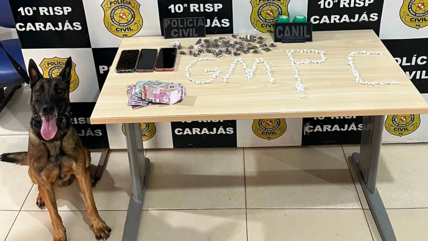 Ação conjunta entre a Guarda Municipal e a Polícia Civil no bairro Vila Canaã resultou no recolhimento de crack, maconha e dinheiro em espécie.