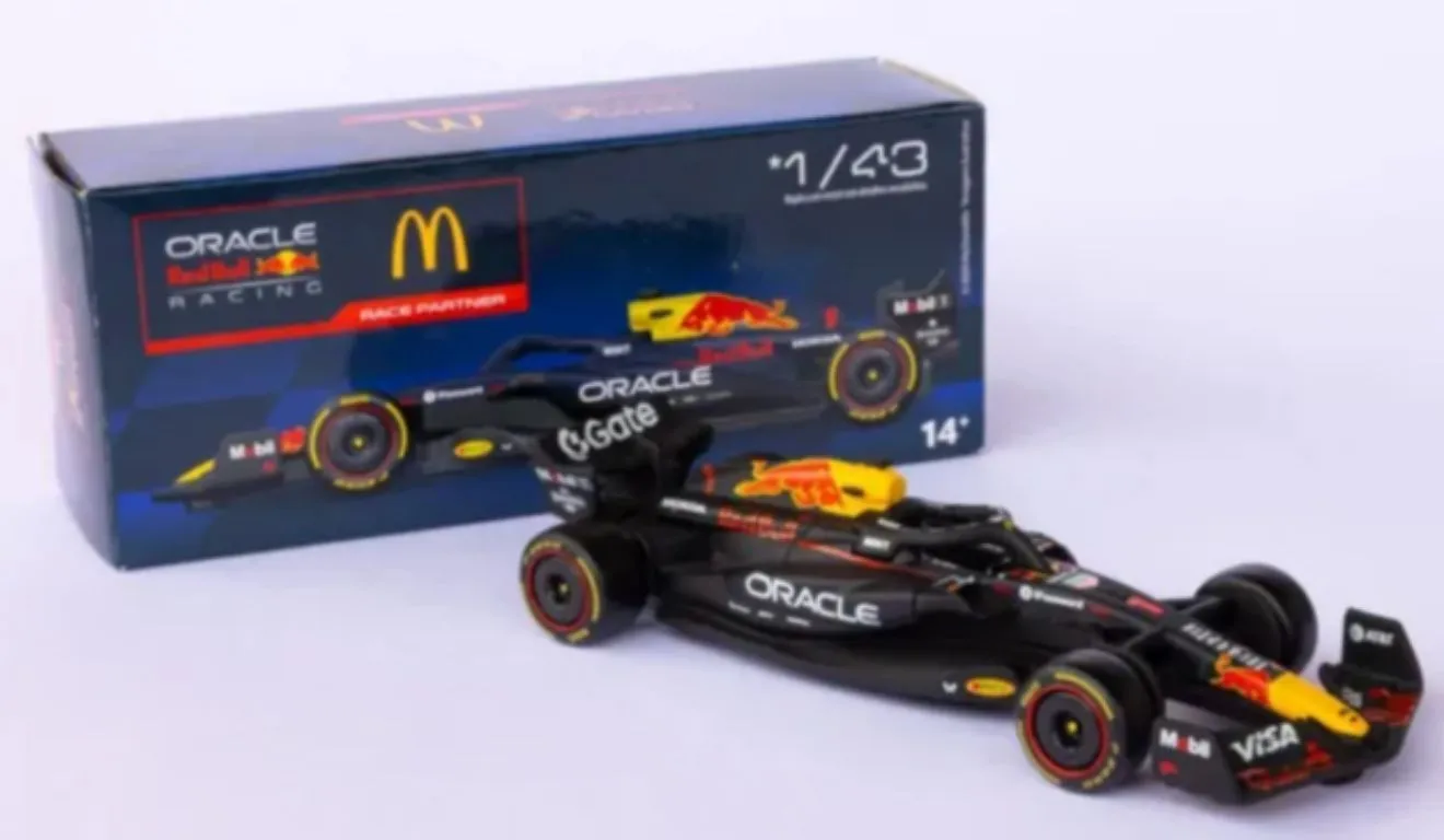 A parceria entre a rede McDonald's e a equipe de F1 Red Bull vai fornecer os modelos miniaturas
