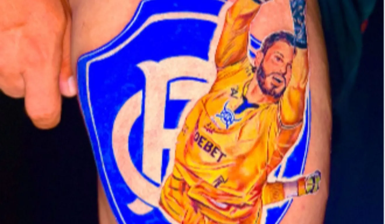 Torcedor do Remo eternizou na pele a defesa de Marcelo Rangel contra o Flamengo, no Mangueirão