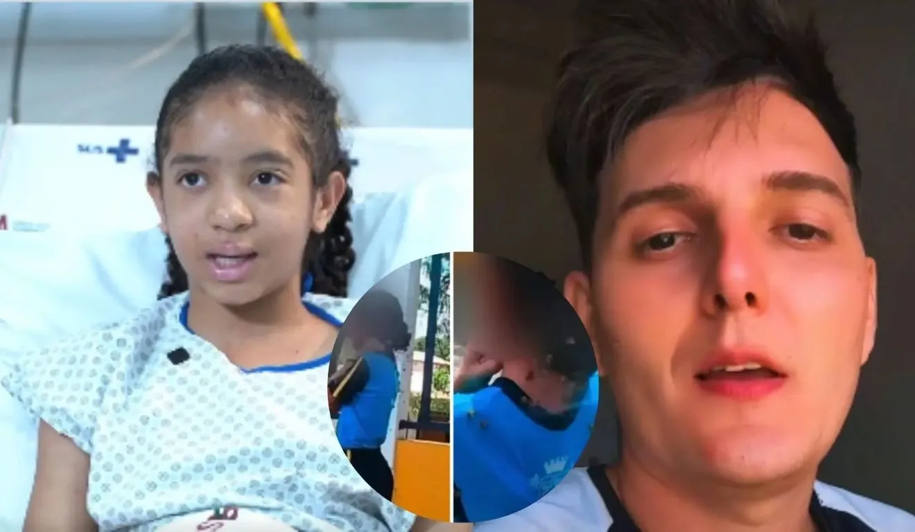 Safira Gomes, de 13 anos, segue se recuperando após receber mais de 100 picadas de abelhas e agradeceu ao motociclista que a socorreu.