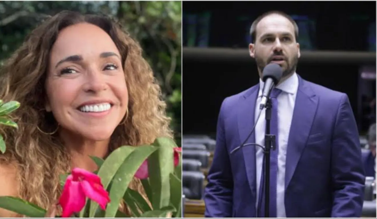 Daniela Mercury acionou o STF após publicação feita por Eduardo Bolsonaro nas redes sociais em 2022.