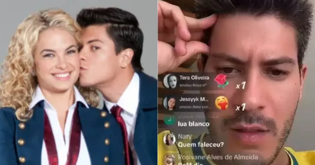 Arthur Aguiar descobre morte de Lua Blanco em live no TikTok.
