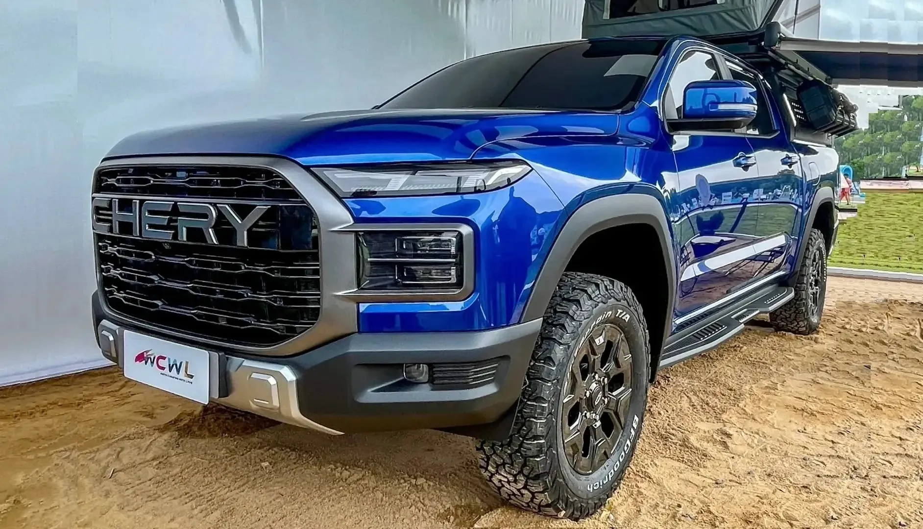 A Chery Himla tem dimensões próximas às de picapes médias como Ford Ranger e Toyota Hilux.