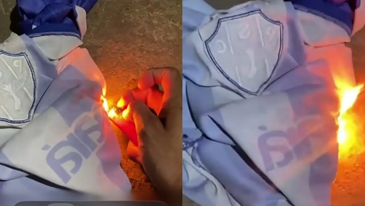 Após derrota do Paysandu na Série C, torcedor queima camisa em protesto. Veja como fica a situação do time na competição.