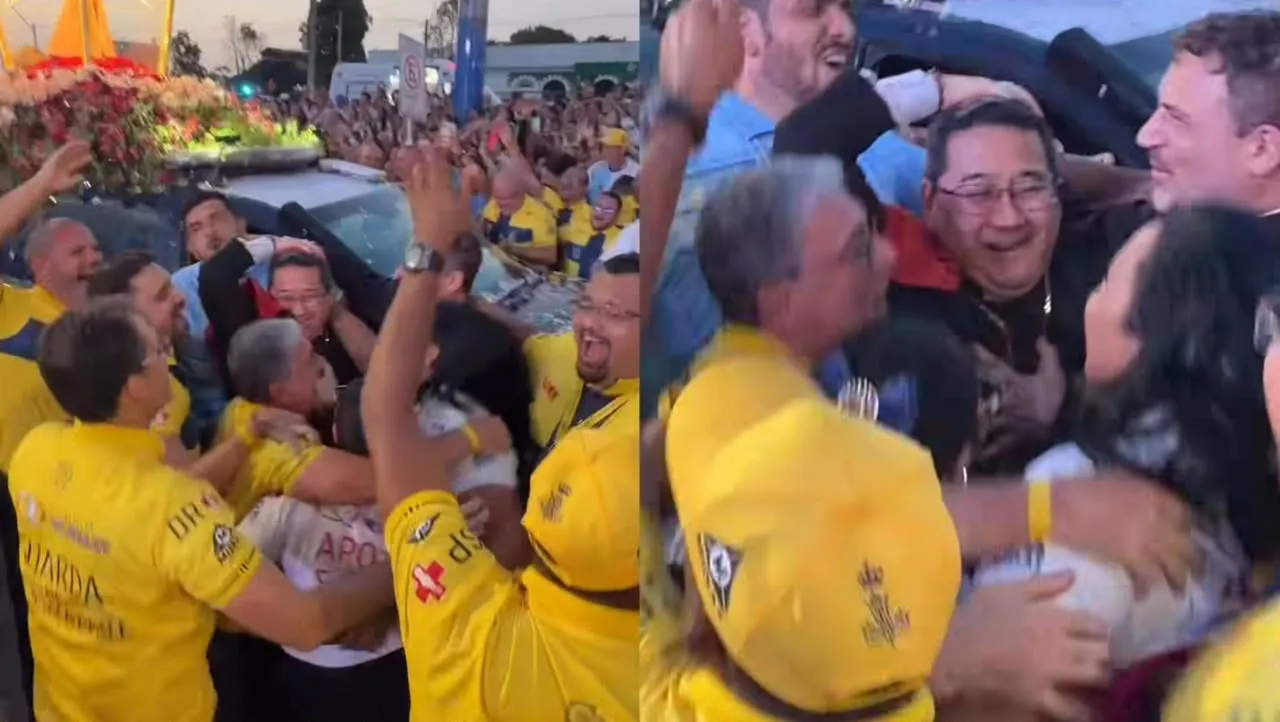 Dom Júlio Akamine e Dom Paulo Andreolli celebram com a Guarda de Nazaré em Marituba durante o Círio de Nazaré 2026.