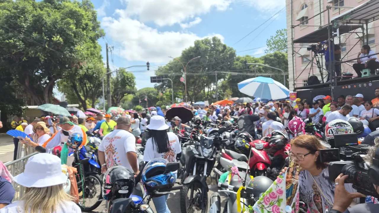 Motociclistas se preparam para a Motorromaria do Círio de Nazaré 2026, que acontece neste sábado (10/10), em Belém, após a chegada da Imagem Peregrina.
