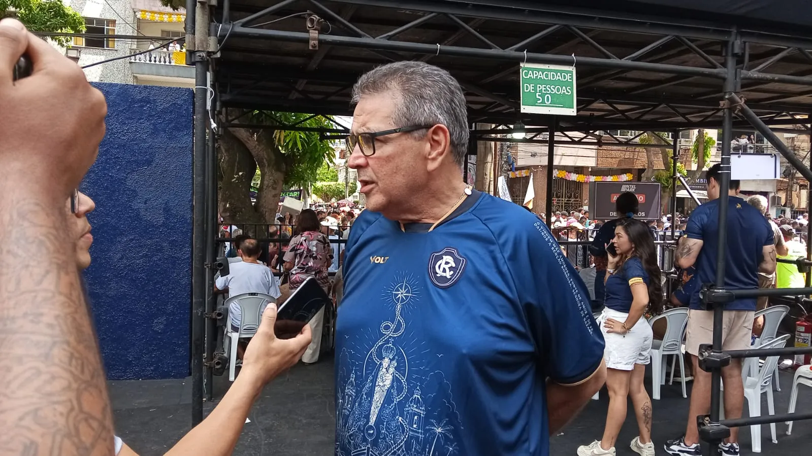 Tonhão fala sobre as conquistas do Remo e a fé em Nossa Senhora de Nazaré durante o Círio em Belém.